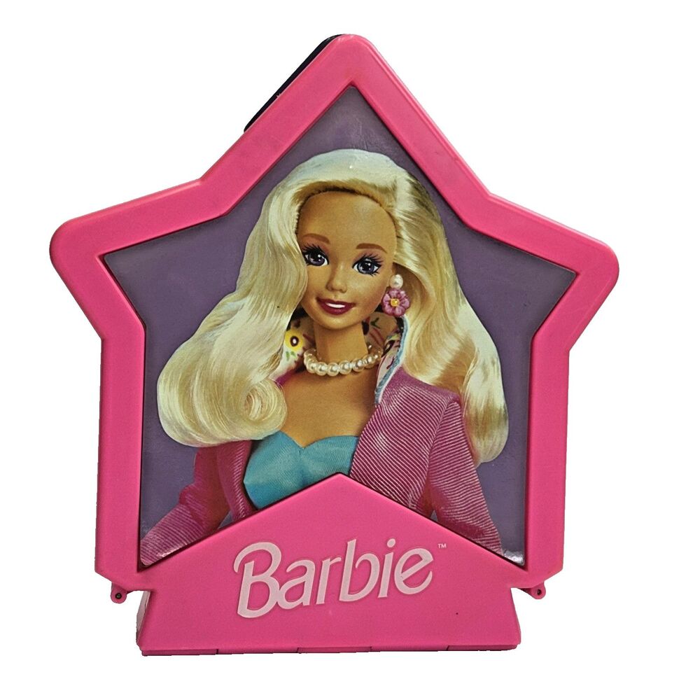 Vintage 1996 Mattel Barbie Clothes Storage Carrying Case Star Shaped Drawers